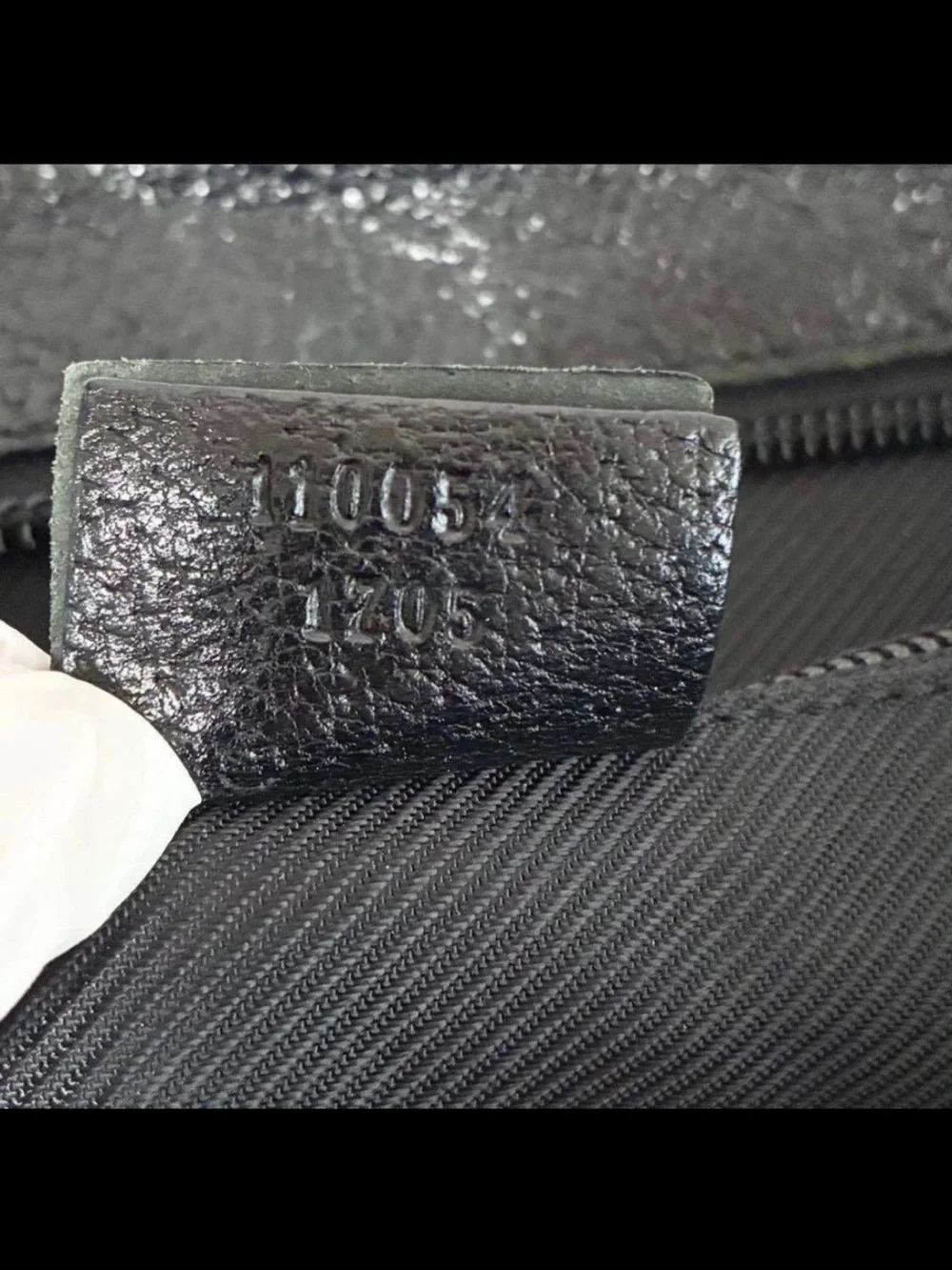 Gucci Black Monogram Shoulder Messenger Bag